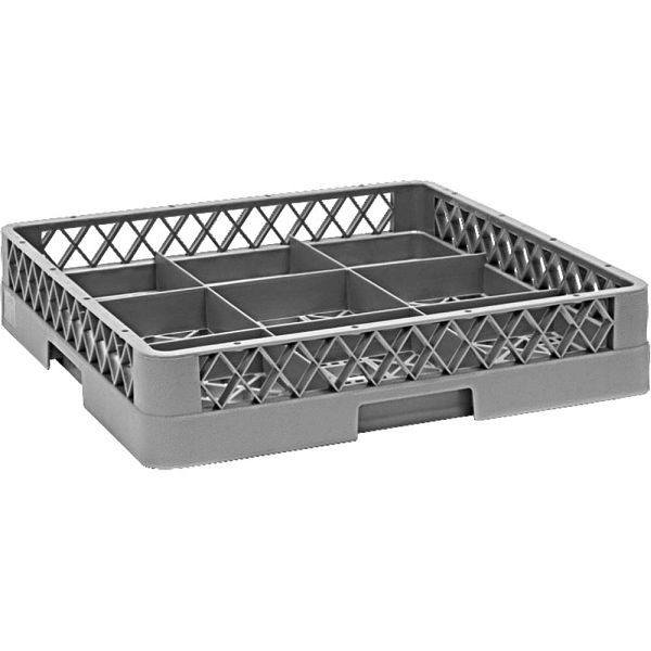 panier de lavage gel-o-mat pour verres + tasses avec 9 compartiments, 500x500x104 mm, 3043.SK9