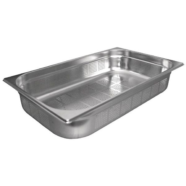 Conteneur Vogue GN en acier inoxydable 10cm GN1 / 1 perforé, K841
