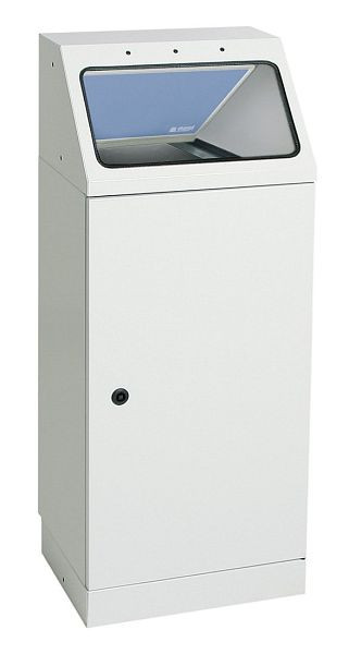 tri des déchets contondants FP 45, conteneur pour montage mural, RAL 7035/ProPad bleu tourterelle, avec conteneur intérieur galvanisé, 45 litres, 636-045-0-2-514