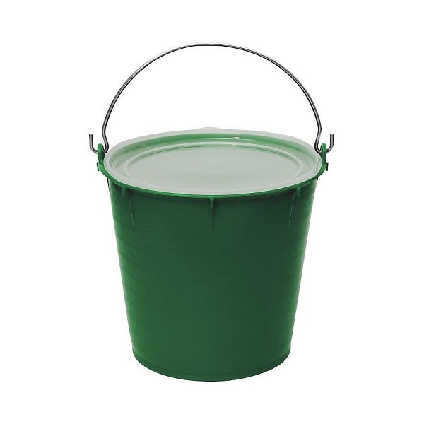 Seau d'alimentation Growi 7 litres, sans couvercle, qualité alimentaire, Ø 320 mm, hauteur 250 mm, couleur : vert, 10062961