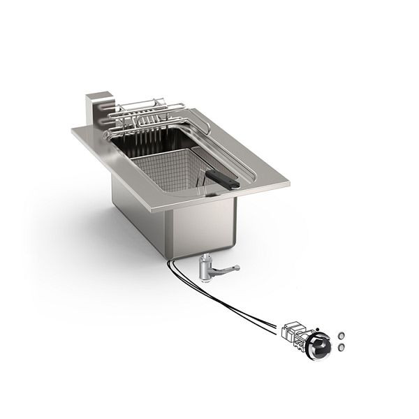 Friteuse encastrable Gastro-Inox 10 litres, 7,5 kW, 40 cm, 160,515