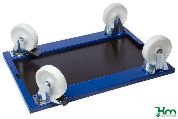 Roulettes de rechange Kongamek 200 mm, 2 roulettes fixes et 2 roulettes pivotantes avec frein, nylon, KM5000-2
