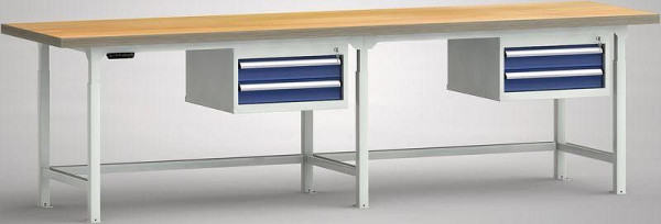 Etabli professionnel hydraulique KLW - 3000 x 800 x 750 - 930 mm L x P x H, WPJL35-30M45-E2D04