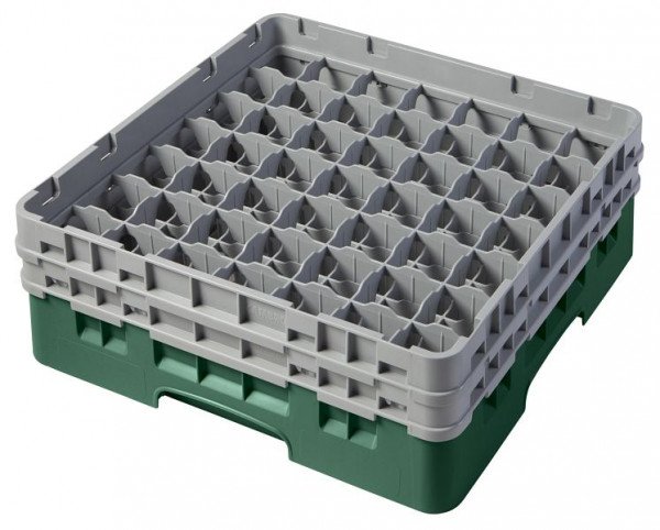 Panier de lavage Cambro 49 compartiments Camrack®, bouteille de 13,3 cm, vert, paquet de 4, 49S434119