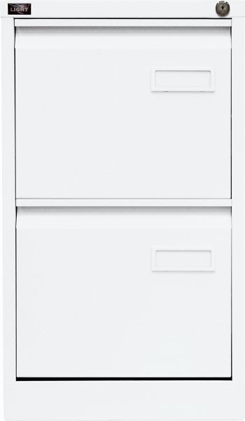 Classeur suspendu Bisley LIGHT, rail simple, DIN A4, 2 tiroirs HR, blanc signalisation, IPCCA12696
