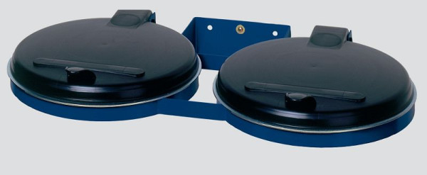 VAR Konsol poubelle D avec couvercle en plastique, noir, bleu gentiane, 10933
