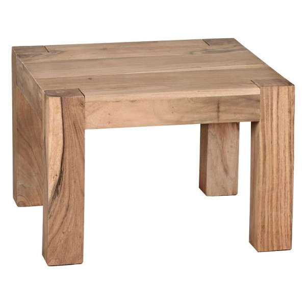 Wohnling table basse MUMBAI bois d'acacia massif 60 cm de large design marron style maison de campagne naturel, WL1.443