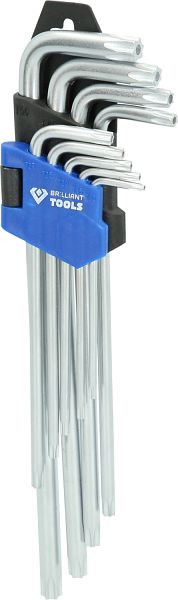 Brilliant Tools Jeu de clés coudées, 9 pièces, profil Torx®, long, BT044019