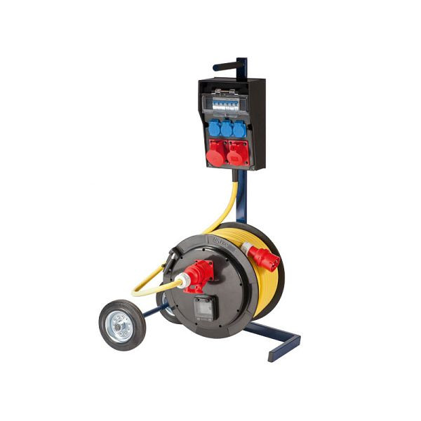 ELSPRO Kabeltrommel aus Vollgummi, Leitungswagen LRG mit Fahrgestell, 4813301