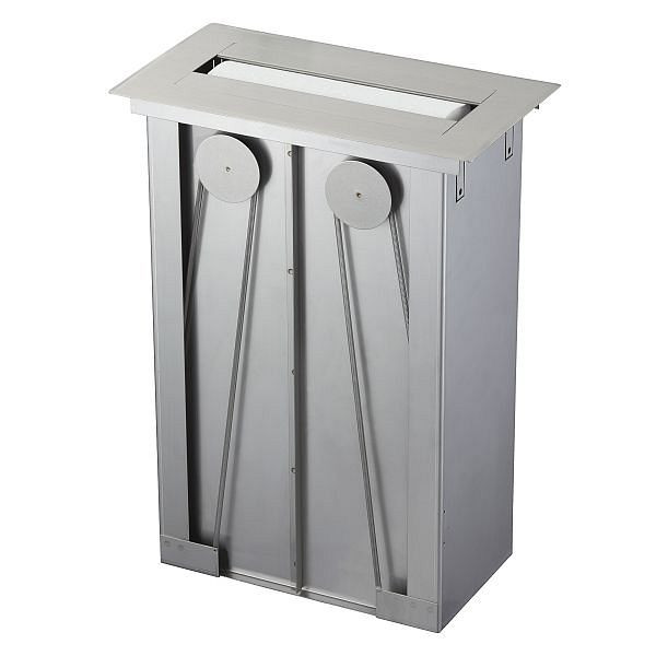 Distributeur d'essuie-mains Air Wolf pour 600 essuie-tout pliés, série Sigma, H x L x P : 445 x 330 x 180 mm, acier inoxydable brossé, 20-101