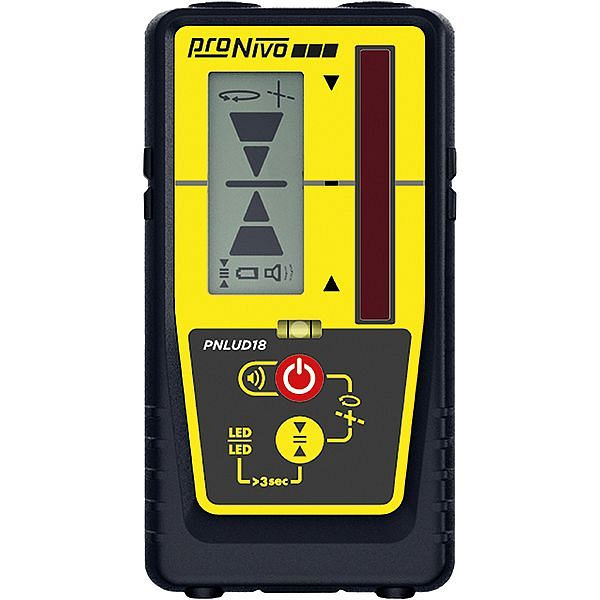Récepteur portable universel proNIVO PNLUD18 pour lasers rotatifs et linéaires avec faisceaux rouge et vert, 304-PNLUD18
