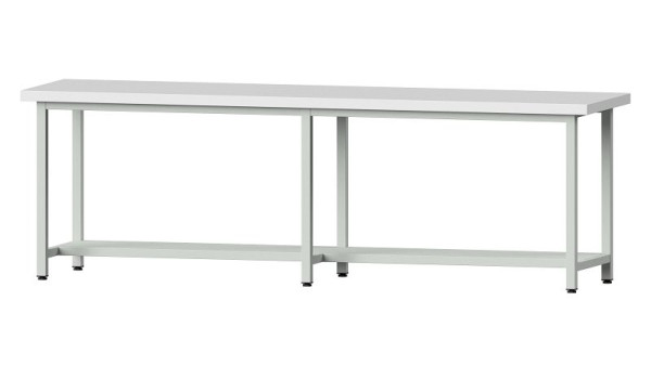 Bancs de travail ANKE table de travail, modèle 91, 2800 x 700 x 900 mm, RAL 7035, KSP 50 mm, 400.455