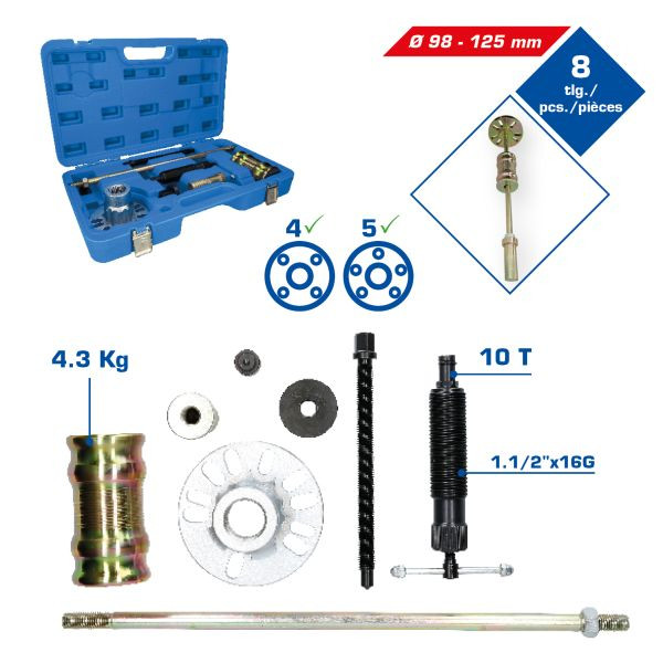Brilliant Tools Ensemble d'extracteur d'arbre d'entraînement hydraulique 8 pièces BT671200