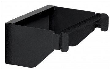 Support de rouleau de papier ADB, dimensions LxPxH : 338x192x120 mm, adapté aux trous euro (10x10 mm / 38x38 mm), couleur : noir, RAL 9005, 73188