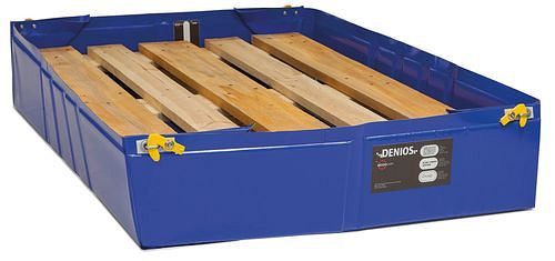 Bac de fuite réutilisable pliable DENIOS 700 x 700 mm, volume 75 litres, 206-981
