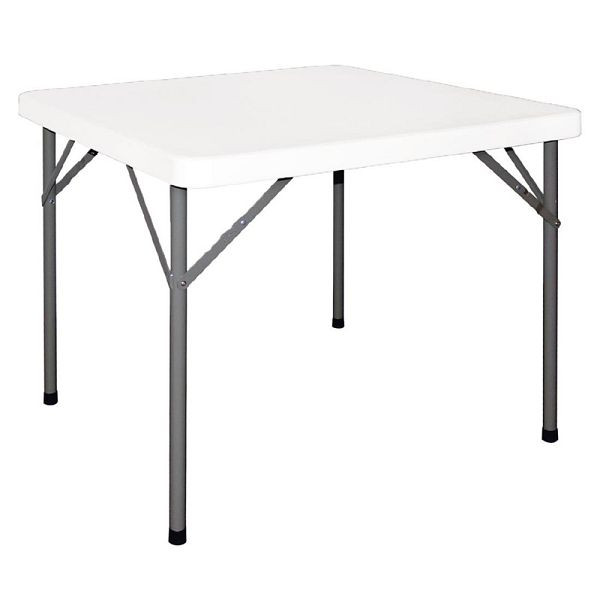Table pliante carrée Bolero blanche 86 x 86cn, Y807