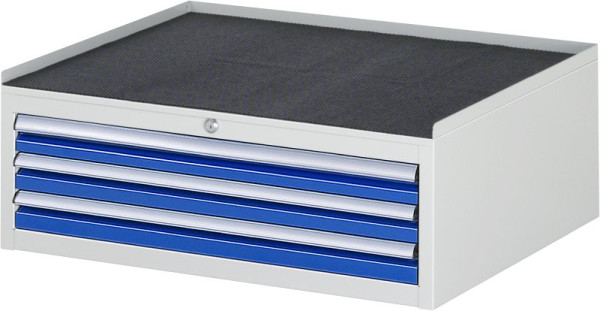 Armoire à tiroirs RAU série 7000, L770xP650xH285mm, tiroirs : 3xH60mm, support métallique avec bord roulant sur 3 côtés et tapis antidérapant, 03-XL1.2A-MT.11