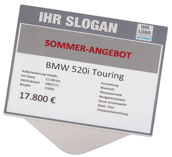 Plaques de vente Eichner avec bordure imprimable individuellement, format : DIN A4 paysage, UE : 5 pièces, 9219-01002