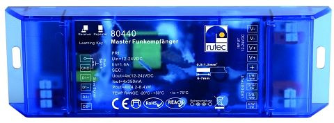 Récepteur radio maître rutec 350 mA 4,2W / 8,4W monochrome, Select, RGB, RGBW, 80440