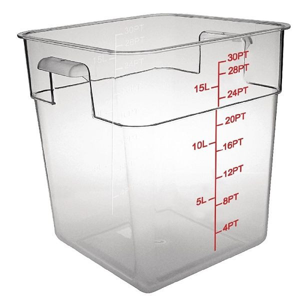 Conteneur de stockage Hygiplas carré 15L, CF025