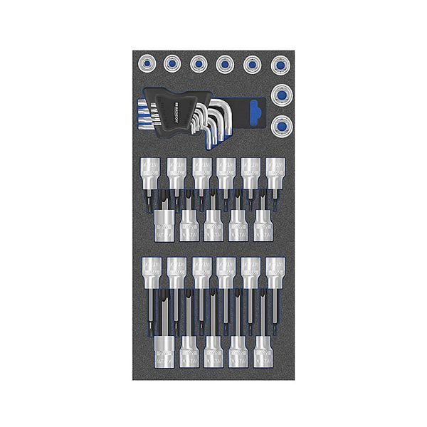 Module d'outils MATADOR : jeu de clés à douille TX, 1/3 : 193 x 390 mm, 8164 4092