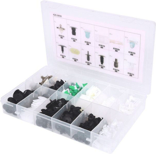 Jeu de clips de fixation KS Tools pour Volkswagen, 255 pièces, 420.0850