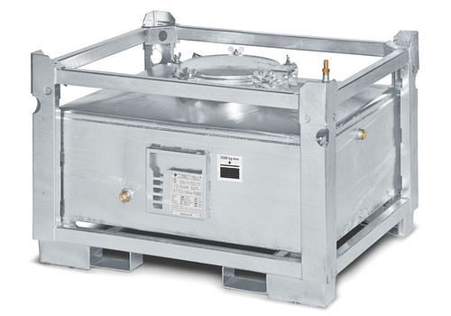 Conteneur DENIOS ASF, double paroi, volume 445 litres, galvanisé à chaud, 120-364