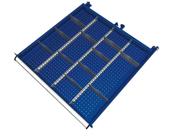 Kit de matériel de séparation KLW pour tiroirs hauteur 50 mm dans armoire SGB, taille d'armoire 725 x 750 mm L x P, SGB-B03-032
