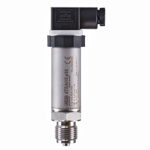 Transmetteur de pression JUMO, 0 à 250 mbar rel, 4 à 20 mA zl, G 1/2, connecteur, 43006500