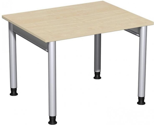bureau geramöbel réglable en hauteur, 1000x800x680-820, érable/argent, N-657144-AS