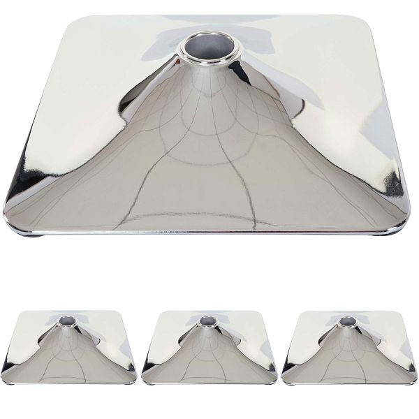 Mendler ensemble de 4 repose-pieds repose-pieds repose-pieds pour tabouret de bar chaise de bar chaise pivotante chaise de salle à manger, rectangulaire chromé Ø 37,5 cm, 4x64057