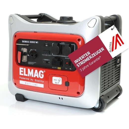 Groupe électrogène inverseur ELMAG SEBSS 3000Wi, avec moteur YAMAHA MZ175 (super-insonorisé), 53046