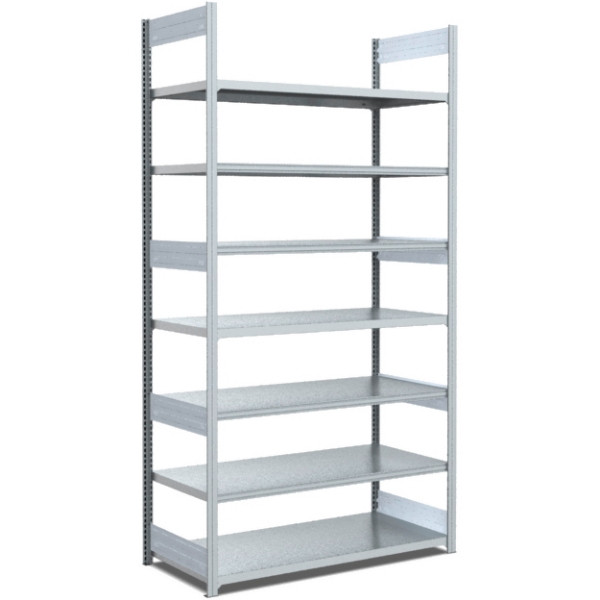 BITO rayonnage à usage bilatéral, champ de base 40mm kit de sol / rack d'archives 100kg 2499x996x624 galvanisé, C1240-0003