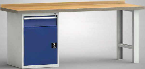 Etabli professionnel KLW - 2000 x 700 x 845 mm L x P x H, WP515N-2000M45-E7022