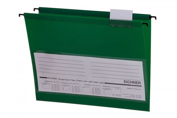 Dossier suspendu Eichner Platin Line en PVC, vert, UE : 10 pièces, 9039-10013