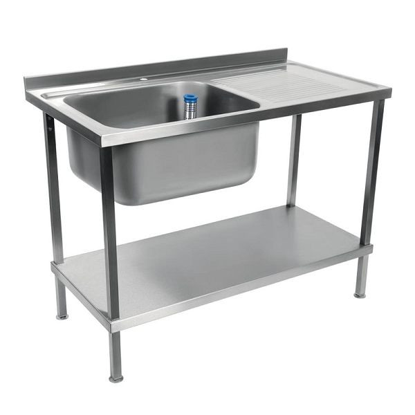 Holmes évier en acier inoxydable entièrement assemblé gauche égouttoir droit 1000mm, DR380