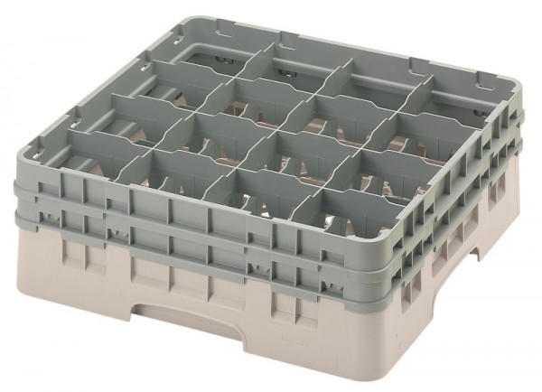 Panier de lavage Cambro 16 compartiments Camrack® Hauteur: 15 cm Beige, SU: 4 pièces, 16S534184
