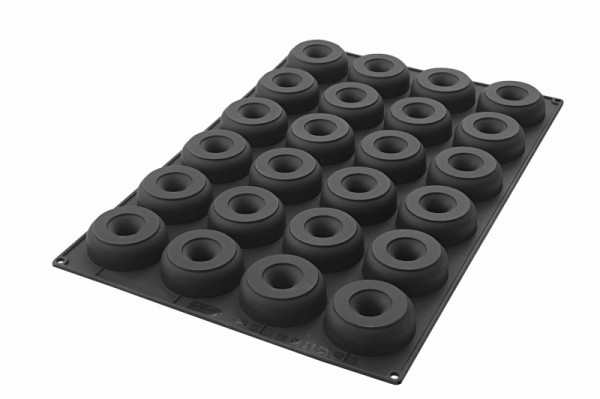 Moule à pâtisserie en silicone Schneider 600 x 400 mm, beignets, 24 x 133 ml, Ø 85 mm, hauteur : 29 mm, 115350