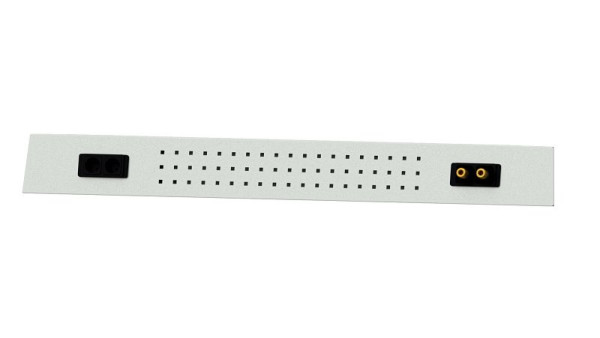 Barre d'énergie ANKE 1420x60x150mm; pour la construction de systèmes de largeur 1500 mm; avec 1xSchuko double prise 230 V, 10/16 A, 2 pôles; 2x raccord rapide à air comprimé, 960.994