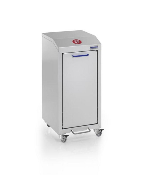 Collecteur de matières recyclables Gmöhling anodisé - 1 compartiment G®-COLLECT X 2001/1, 026200101
