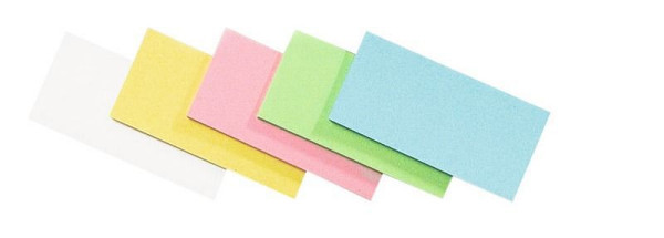Rectangles de cartes de modération Legamaster 500 pièces assorties, 5 couleurs, 7-252199