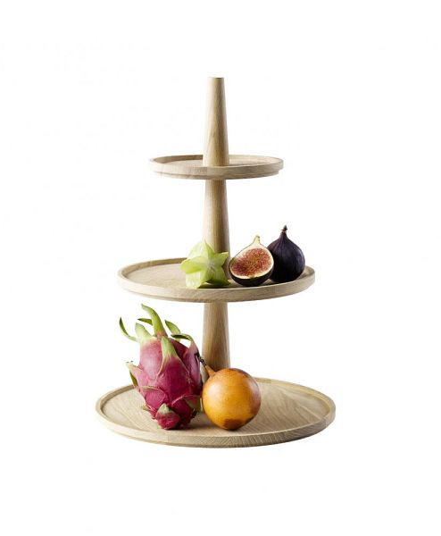 APS Etagère, 3 niveaux -VALO-Ø 30 cm, hauteur : 42 cm, bois de chêne (huilé), 14014