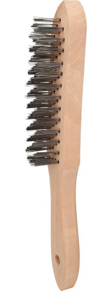 Brosse métallique à main en acier Brilliant Tools 4 rangées, 290 mm, BT706002