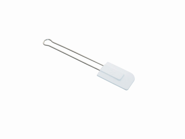 Grattoir en silicone Schneider, longueur 285 mm, blanc, avec manche en acier inoxydable, 200928