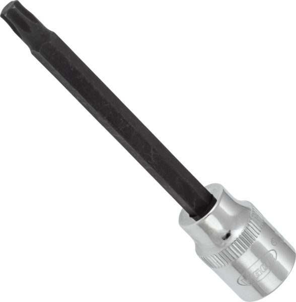 Embout de tournevis VIGOR TORX, carré creux 10 mm (3/8"), profil TORX interne, T30, longueur : 93 mm, pour fonctionnement manuel, V6087
