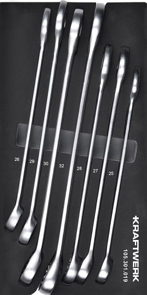 Jeu de clés mixtes Kraftwerk BASIC LINE EVA 7 pièces. Insert 20x40, 105.301.019