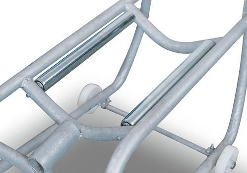 Support de rouleau DENIOS pour basculeur de fûts, 115-213