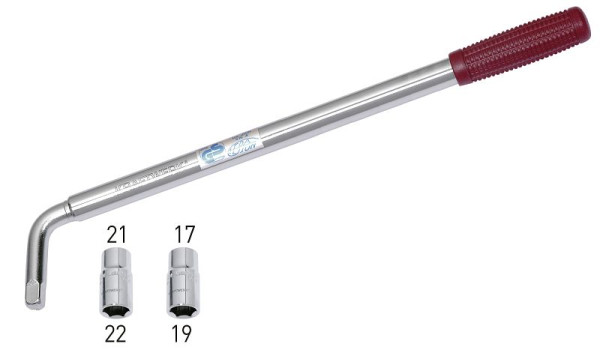 Levier de roue Kraftwerk avec double douille, extensible, 2 douilles 17x19/21x22 mm, 2585-1721
