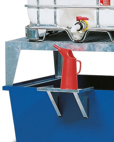 DENIOS Porte-canettes amovible pour égouttoirs pour stockage IBC, 114-566