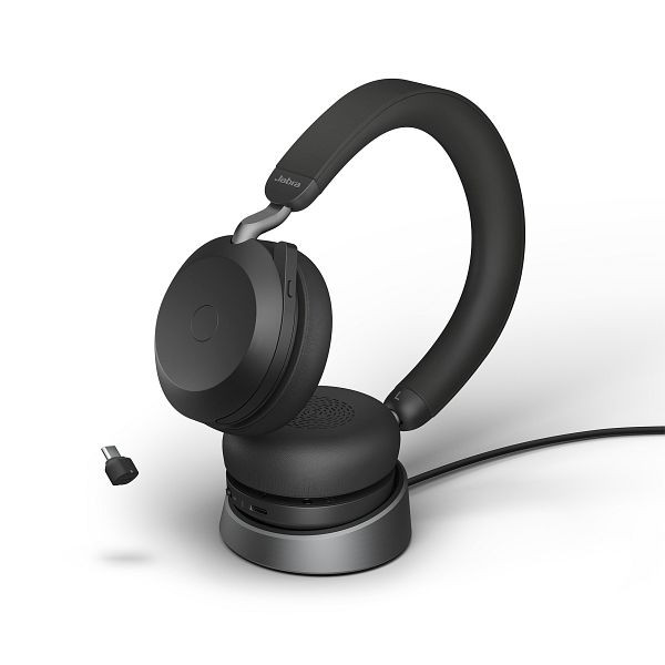 Jabra Evolve2 75 Link380c Support stéréo pour communications unifiées Noir, 27599-989-889